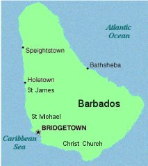 Barbados  on Barbados Map Jpg