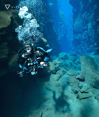Diving Silfra, Iceland - between the tectonic plates.