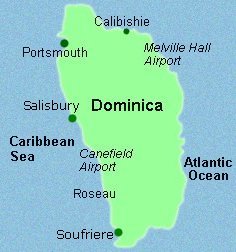 Map of Dominica