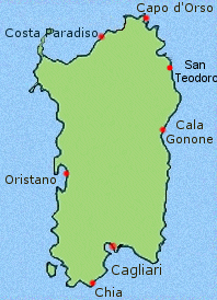 Sardinia Diving Map
