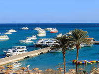 Boats in Hurghada harbour