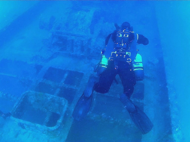 Diver on HMS Triumph